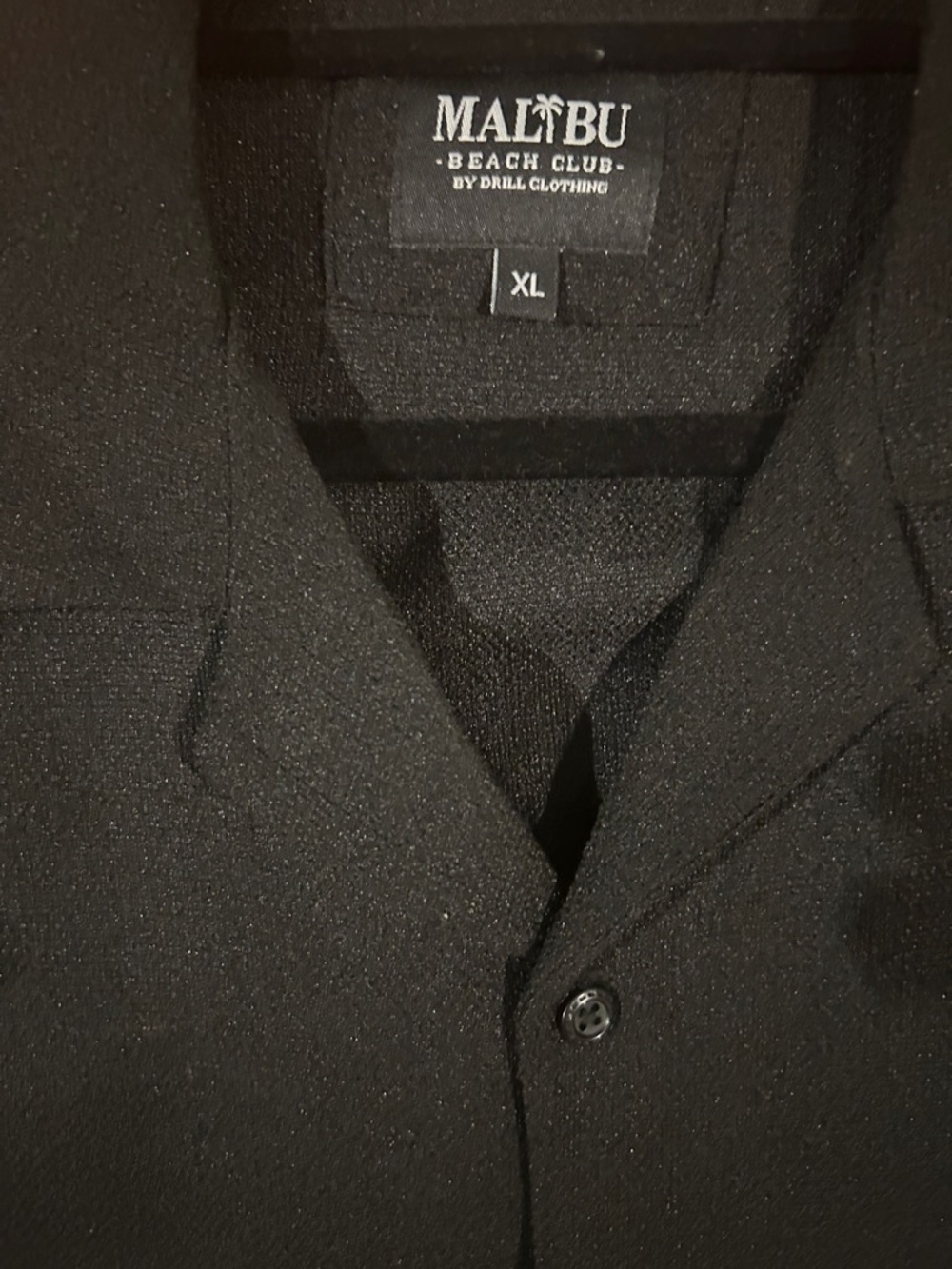 Malibu Black Short-Sleeve Casual Button-Down Shirt brand new NWOT - Picture 1 of 4